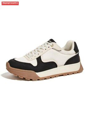Women's Platform Canvas Sneakers Lace-Up Casual Walking Shoes